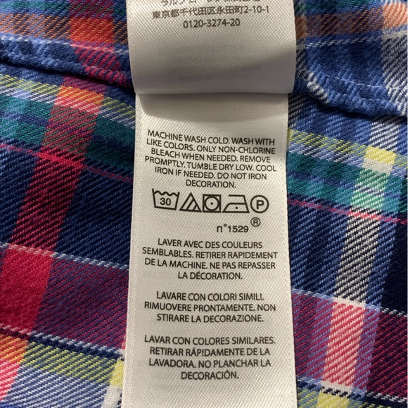 Polo Ralph Lauren Shirt Mens Extra Large Multicolor Slim Fit Performance Flannel - Picture 9 of 12